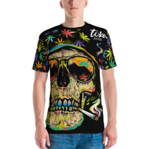 Toke Skull + Rainbow Weed Men's All-Over T-shirt